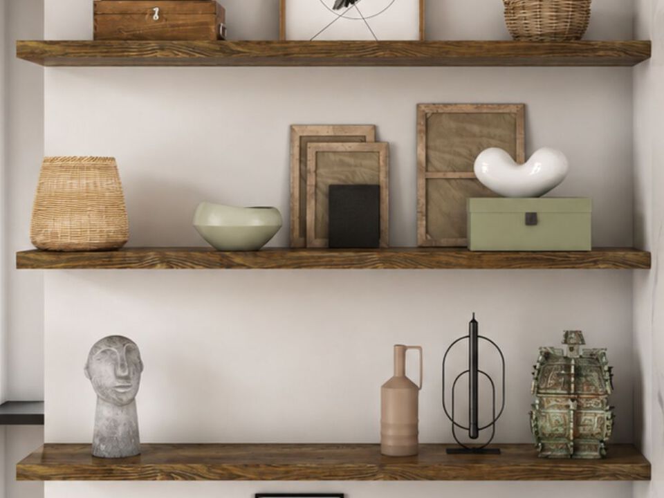White Oak Floating Shelf