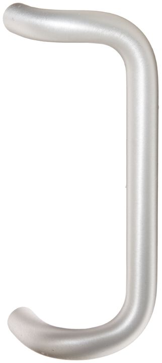 Rockwood BF157.28 Aluminum 90-Degree Offset Door Pull, 1"" Diameter x 10"" Center-to-Center, Through Bolt Mounting for 1-3/4"" D