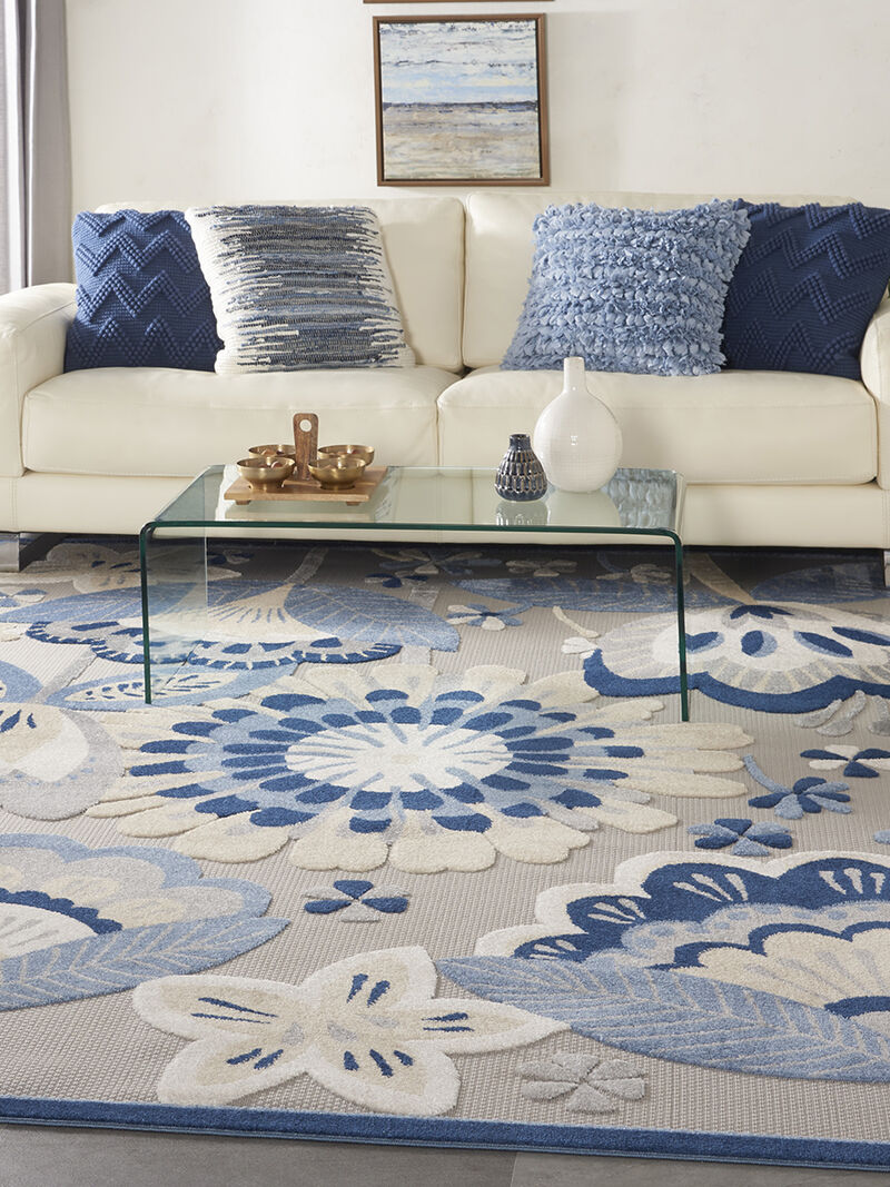Aloha ALH25 Blue/Gray 6' x 9' Rug