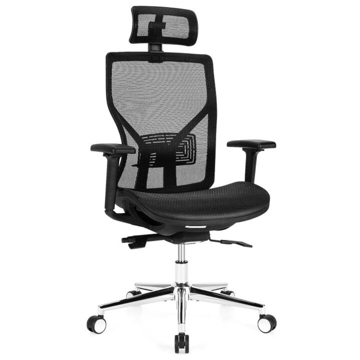 Hivvago High-Back Mesh Executive Chair with Sliding Seat and Adjustable Lumbar Support