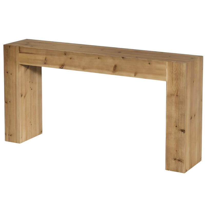 Entryway Console Table, Solid Wood Farmhouse Sofa Table for Foyer-Brown image number 0