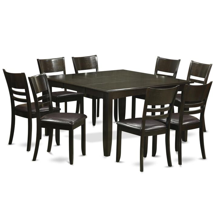 9 Pc Dining room set-Dinette Table with Leaf and 8 Kitchen Chairs.