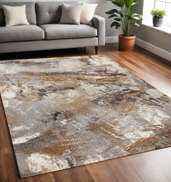HomeRoots Abstract Area Rug