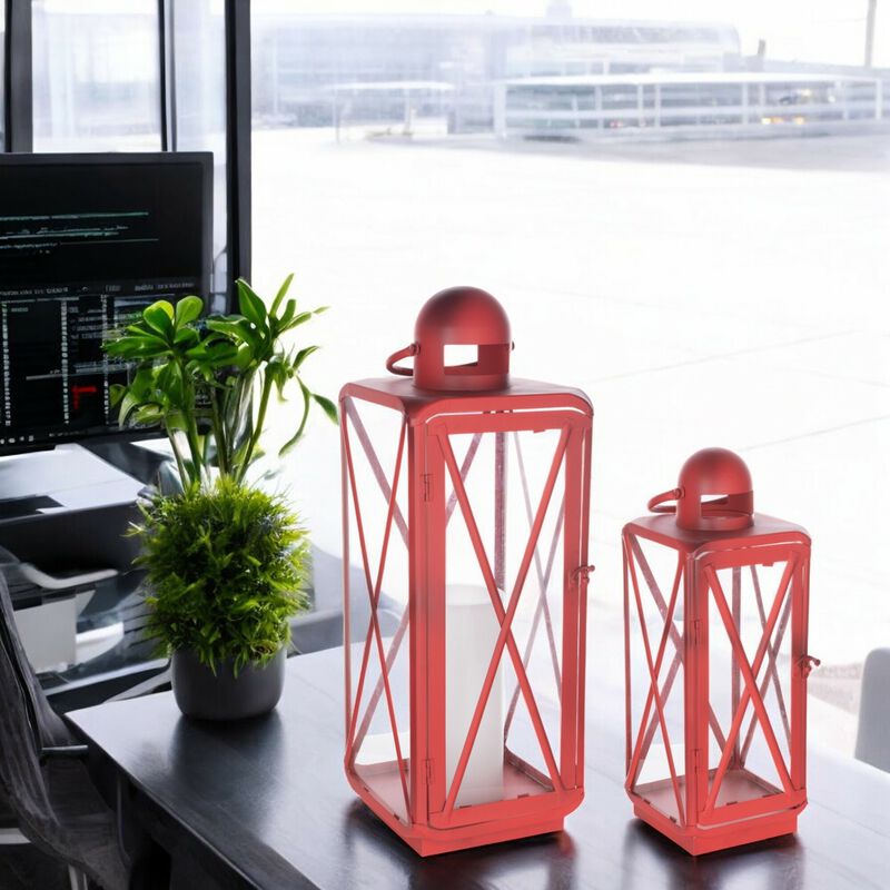 Set of 2 Lanterns for Stylish Indoor and Outdoor Lighting