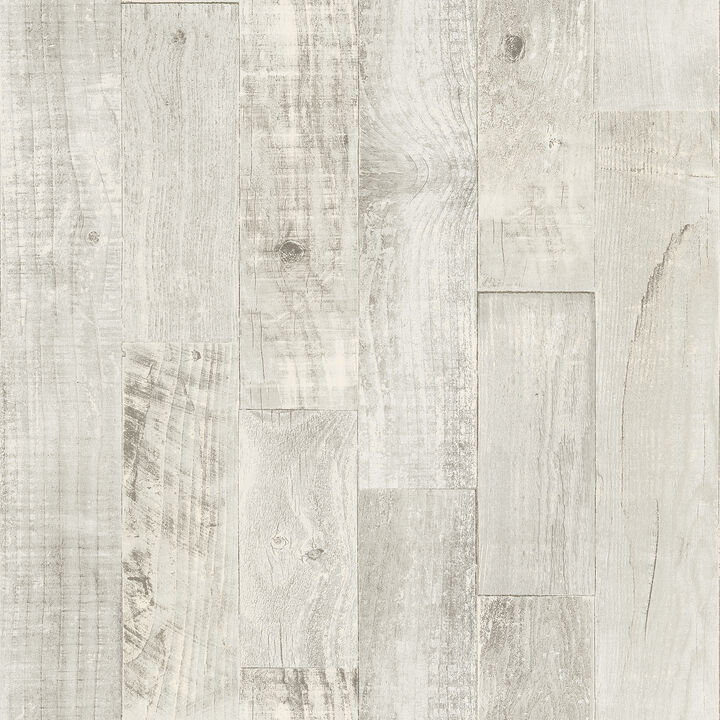 Chebacco Grey Wood Planks Wallpaper