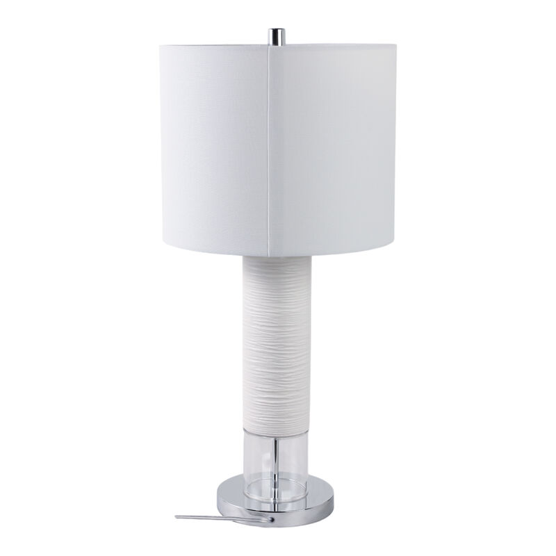 27" Ceramic Table Lamp, White image number 3