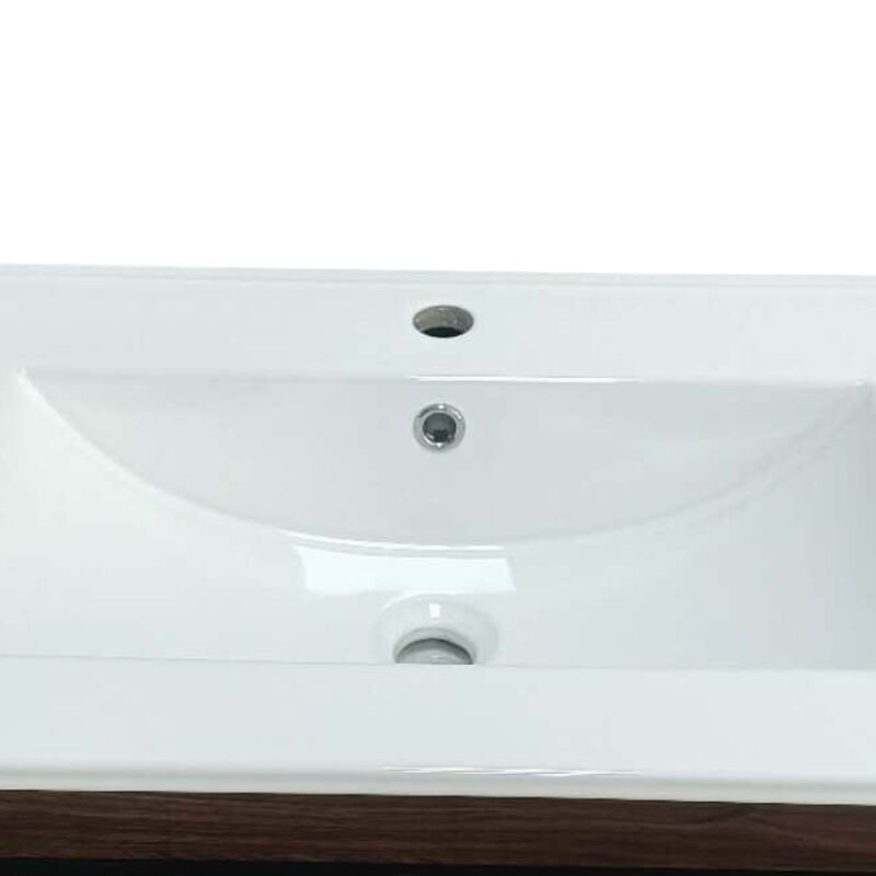Ellery 24" Single Bathroom Vanity with Two Drawers, Walnut image number 4