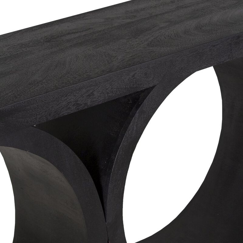 Porter Designs Brockton Solid Mango Wood Console Table, Black image number 2