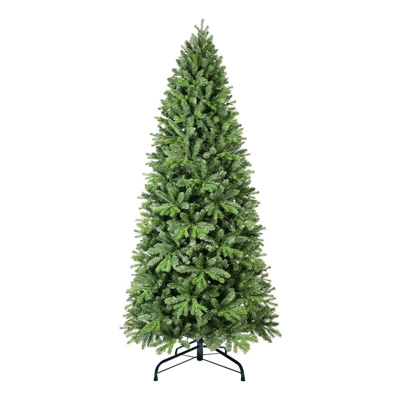 5 ft. Christmas Tree with 756 Tips PE PVC Hinged Branches Metal Stand Classic Green Holiday Decoration