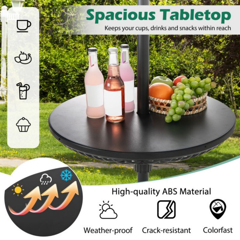 Patio Umbrella Table Tray Adjustable with Umbrella Poles image number 6
