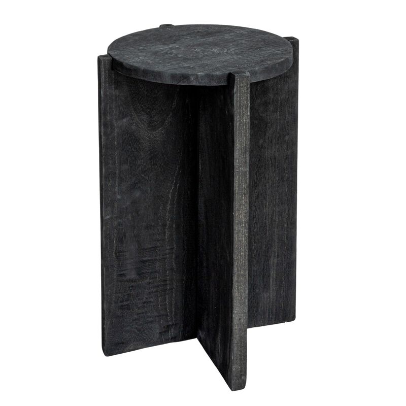 Paulownia Wood Round Accent Table, Brown image number 0