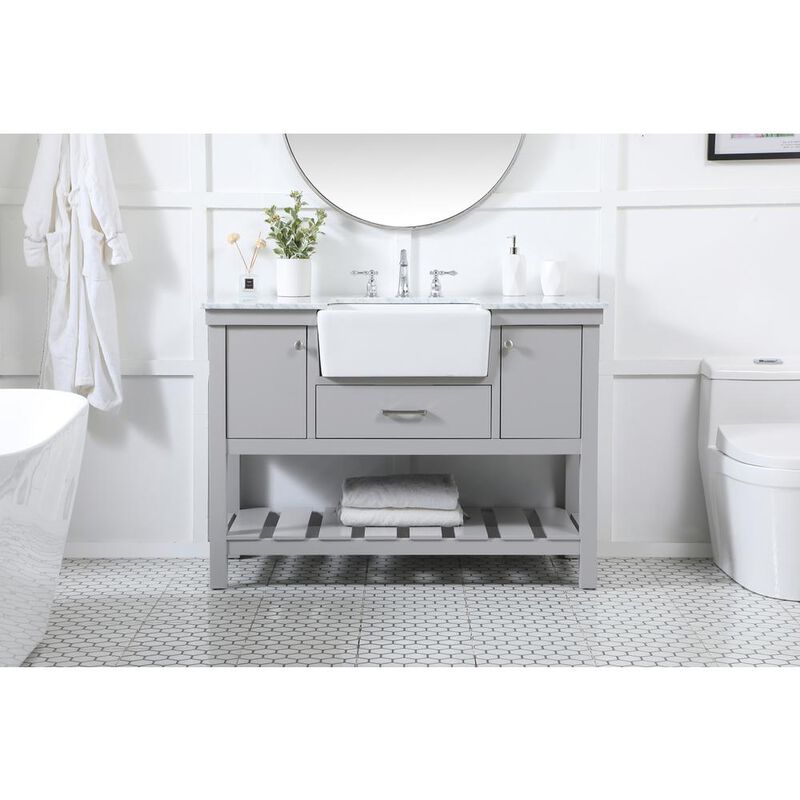 Elegant Kitchen and Bath 48 inch Single bathroom vanity in grey