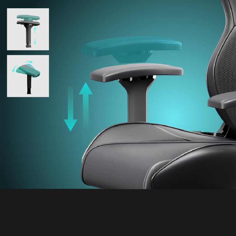 Morphling Heavy Duty Gaming Chair for Adults and 300LBS Reinforced Base,Thickened Seat Cushion, Adjustable Armrest, Enlarge and Widen Ergonomic Office Computer Chair (C-L20B) image number 7