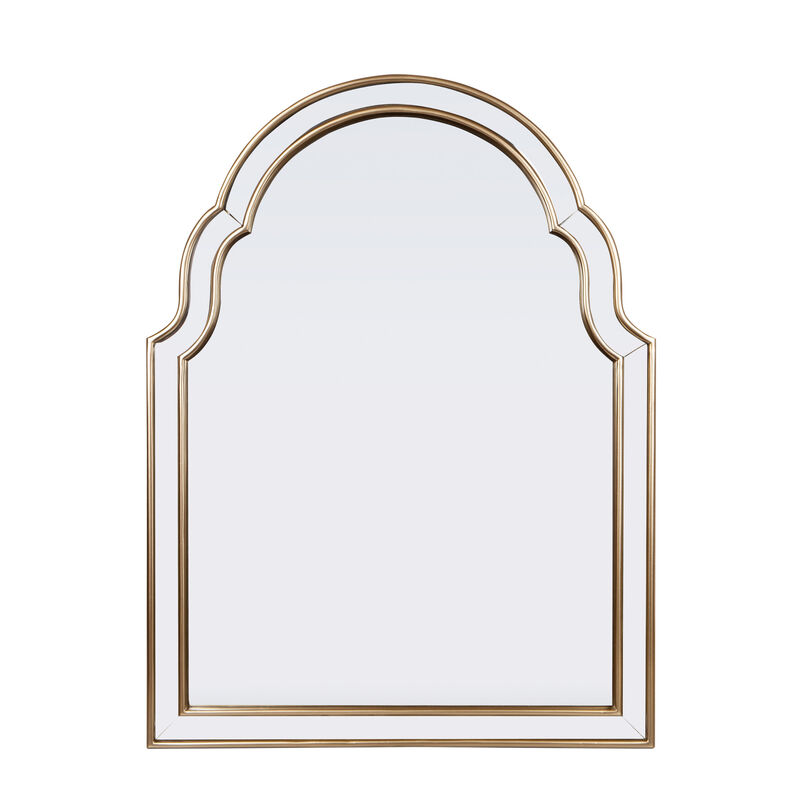 HomeRoots 24" Gold Arch Metal Framed Accent Mirror image number 0