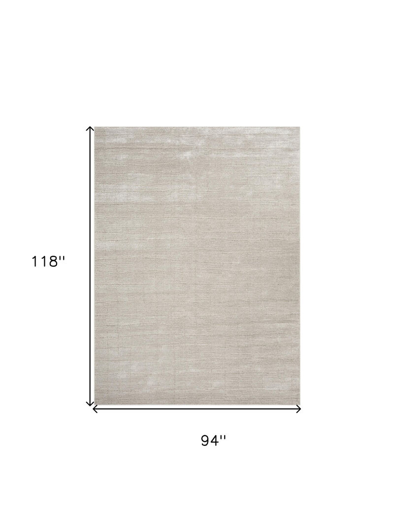HomeRoots 8' X 10' Beige and Ivory Abstract Power Loom Area Rug image number 3
