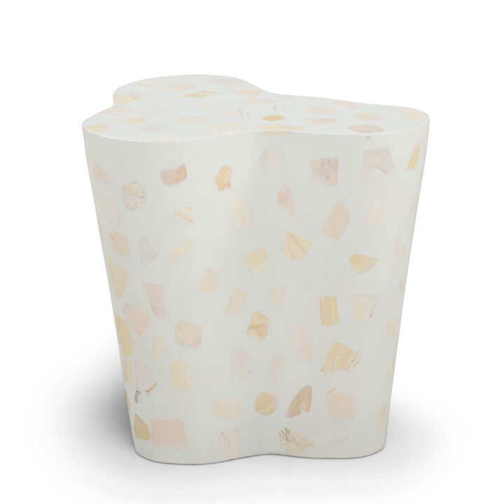Slab Butternut Terrazzo Indoor/Outdoor Side Table