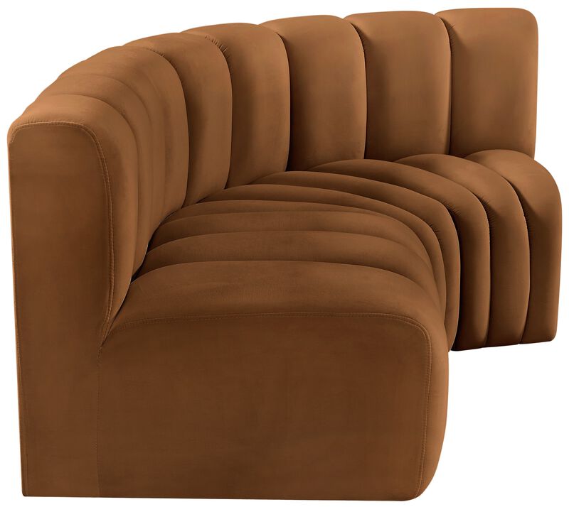 Meridian Furniture Arc Saddle Velvet Modular Sofa image number 6