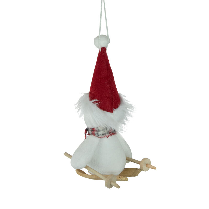 9.5" Skiing Snowman with Red Santa Hat Christmas Ornament image number 5