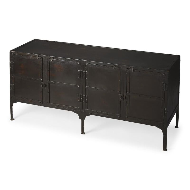 Butler Specialty Company Owen Industrial Chic Console Cabinet, Black