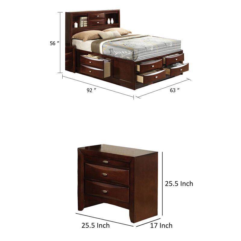 Bedroom Set, 3 Piece Set with 2 Nightstands image number 7