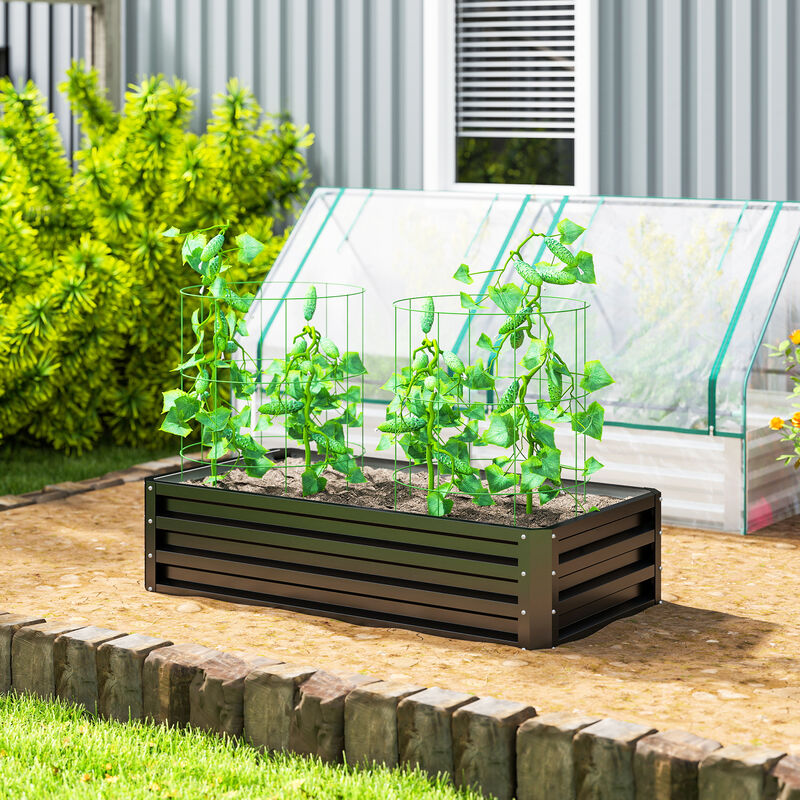 Hivvago 4' x 2' Raised Planter for Garden or Backyard image number 1