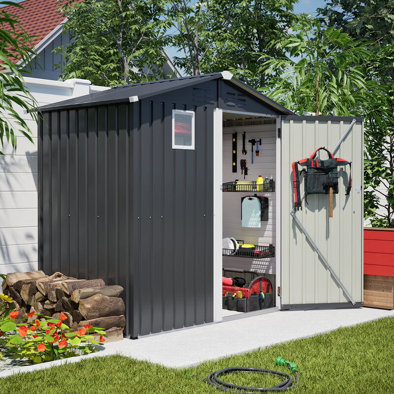 Pothuk Metal Outdoor Storage Shed image number 1