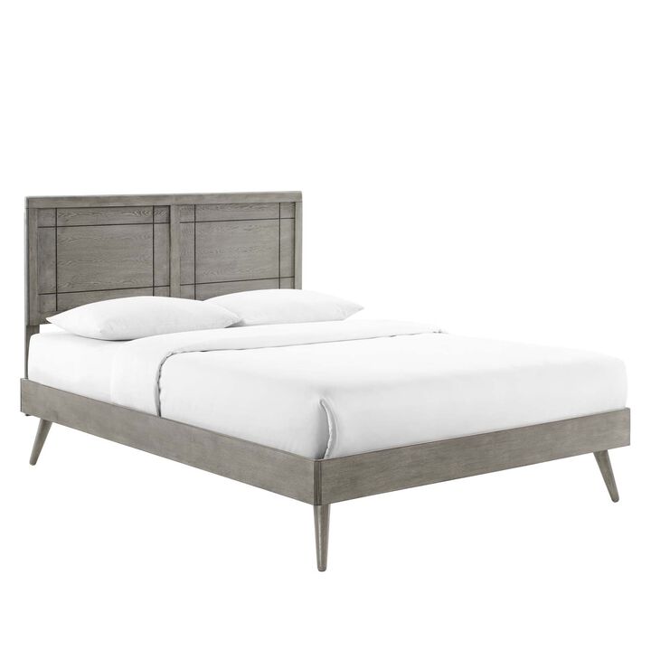 Modway - Marlee Twin Wood Platform Bed with Splayed Legs