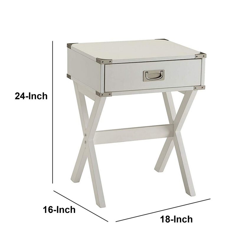 Acme Babs End Table in White