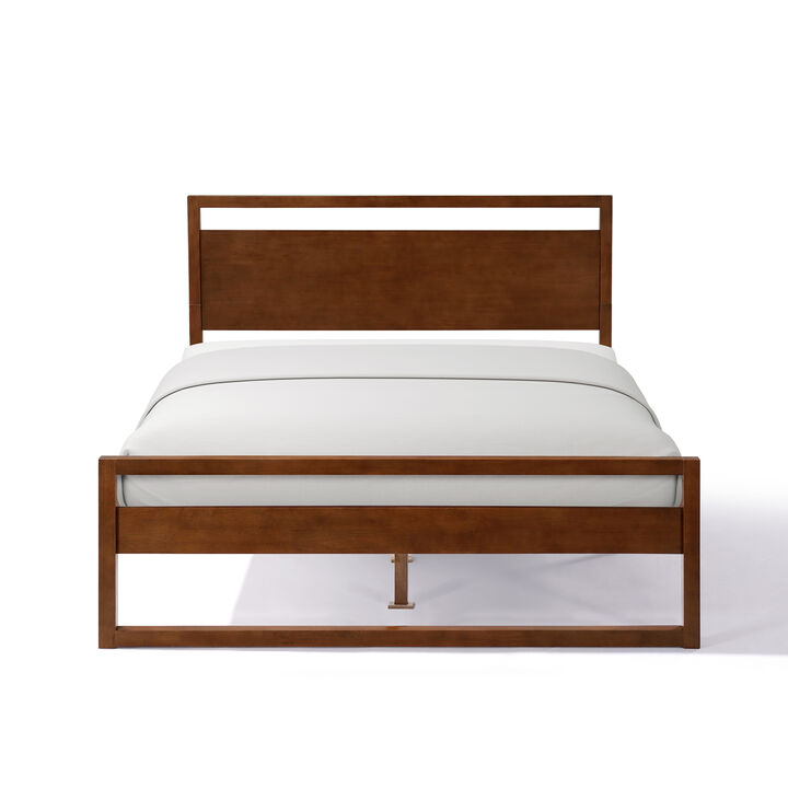 Christopher Knight Home Callista Contemporary Minimalist Platform Bed with Open Headboard and Footboard
