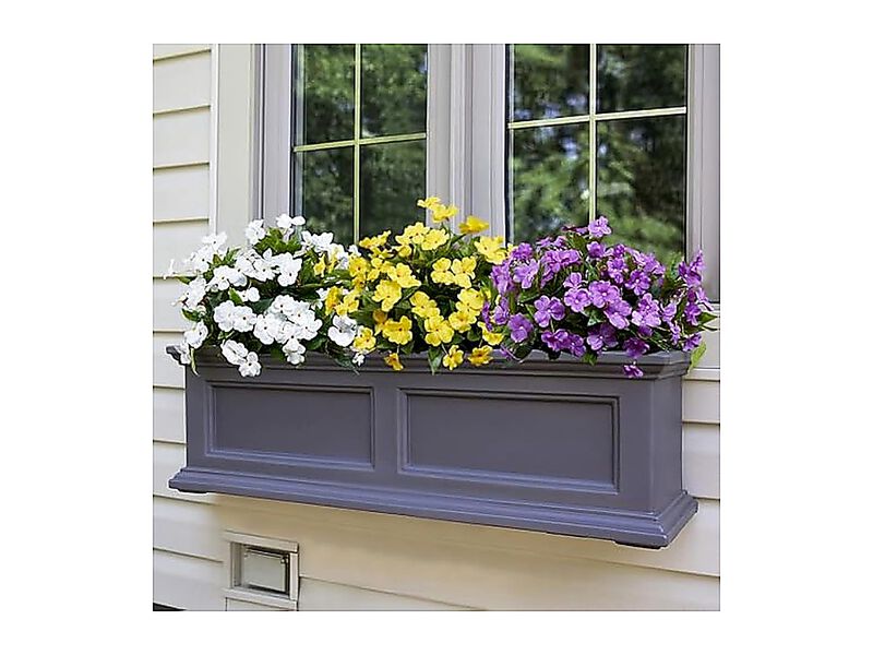 Artificial Plants Outdoor 4 Pack 7Branches Fake Impatiens Flowers Outdoors Faux image number 1
