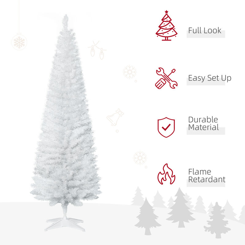 Artificial Christmas Tree 6' Indoor Realistic Holiday Decoration, White
