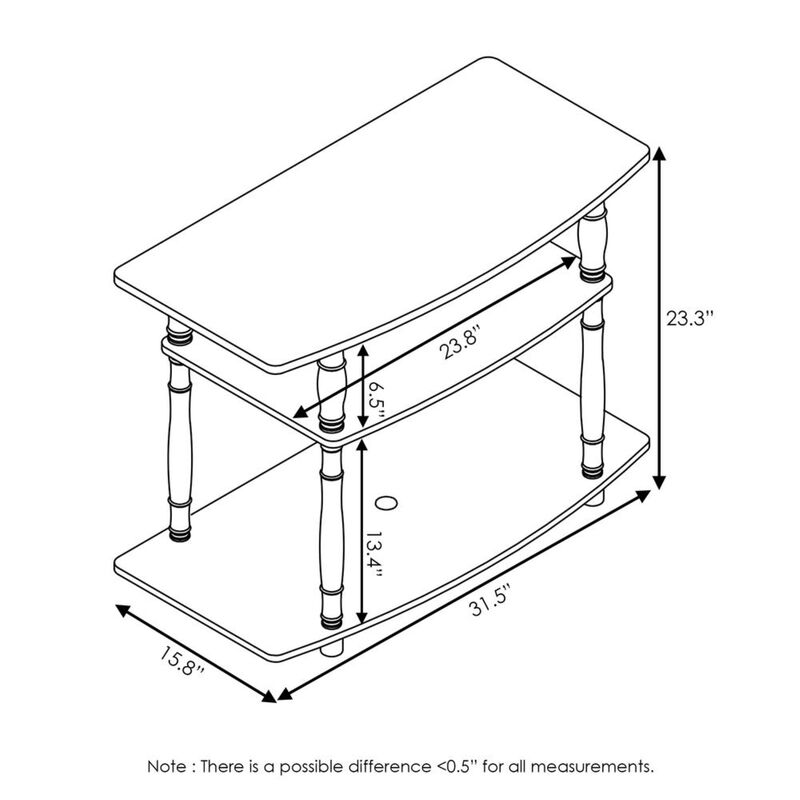Furinno Furinno Turn-N-Tube No Tools 3-Tier TV Stands with Classic Tubes, Espresso/Black