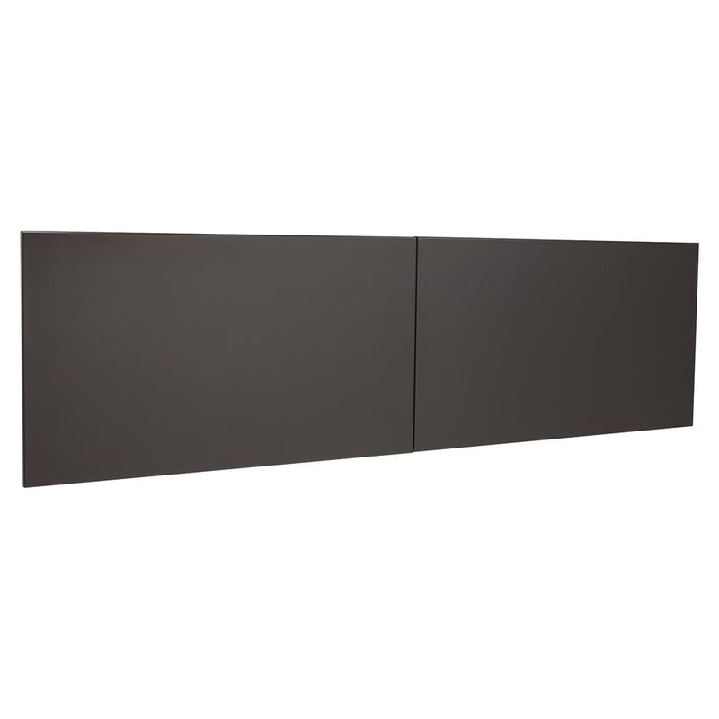 Lorell Fortress Modular Series Stack-On Hutch Door Kit - 60" Width - Lockable, Reinforced - Steel - Charcoal