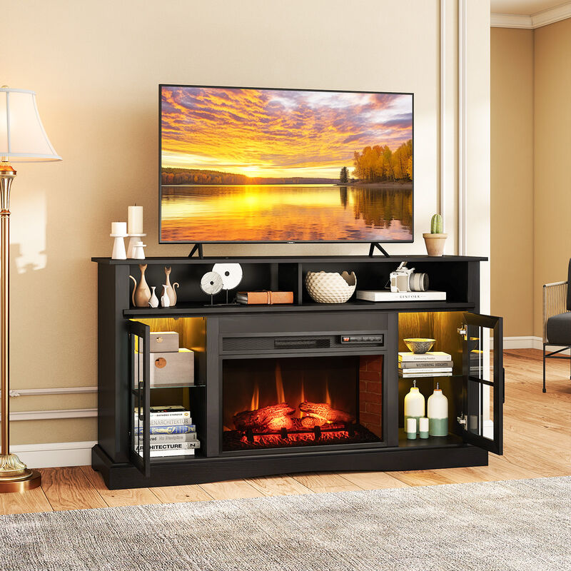 Electric Fireplace TV Stand with Remote Control and Thermostat for Living Room image number 3