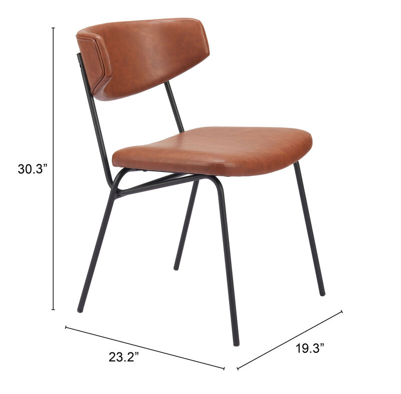 Charon Dining Chair (Set of 2) Vintage Brown image number 8