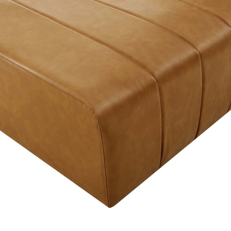 Bartlett Vegan Leather Ottoman Brown EEI-4401-TAN