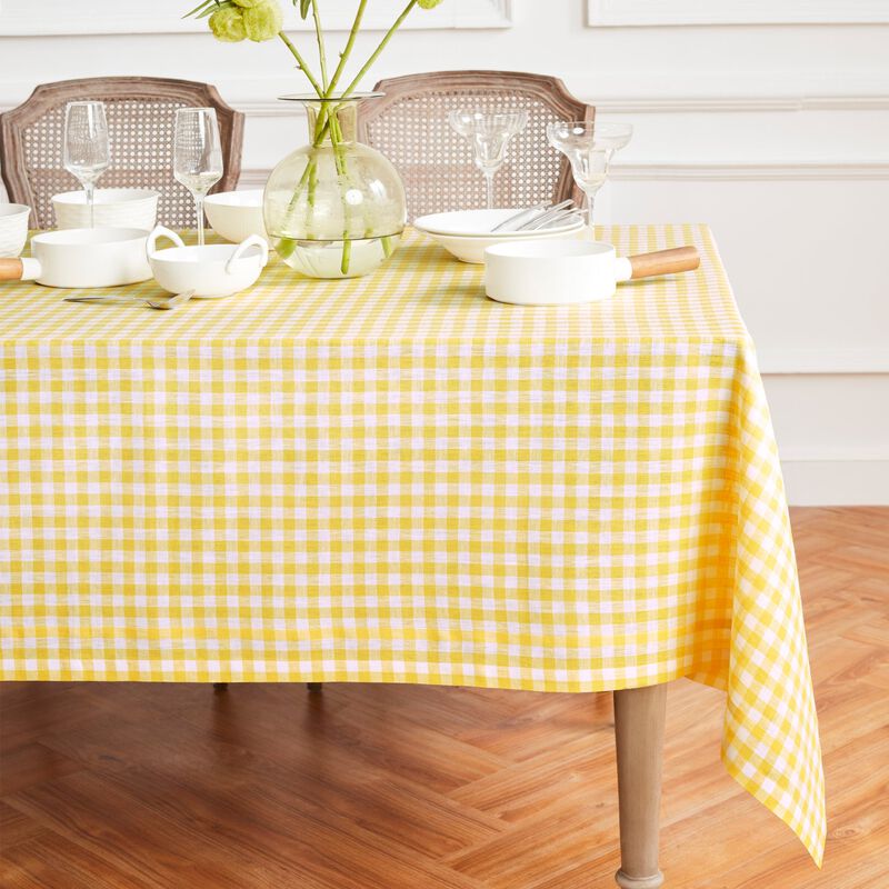 Linen Tablecloth - Gingham Check image number 2