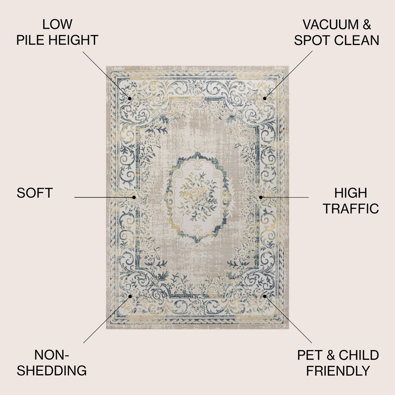 Rosalia Cottage Medallion Area Rug