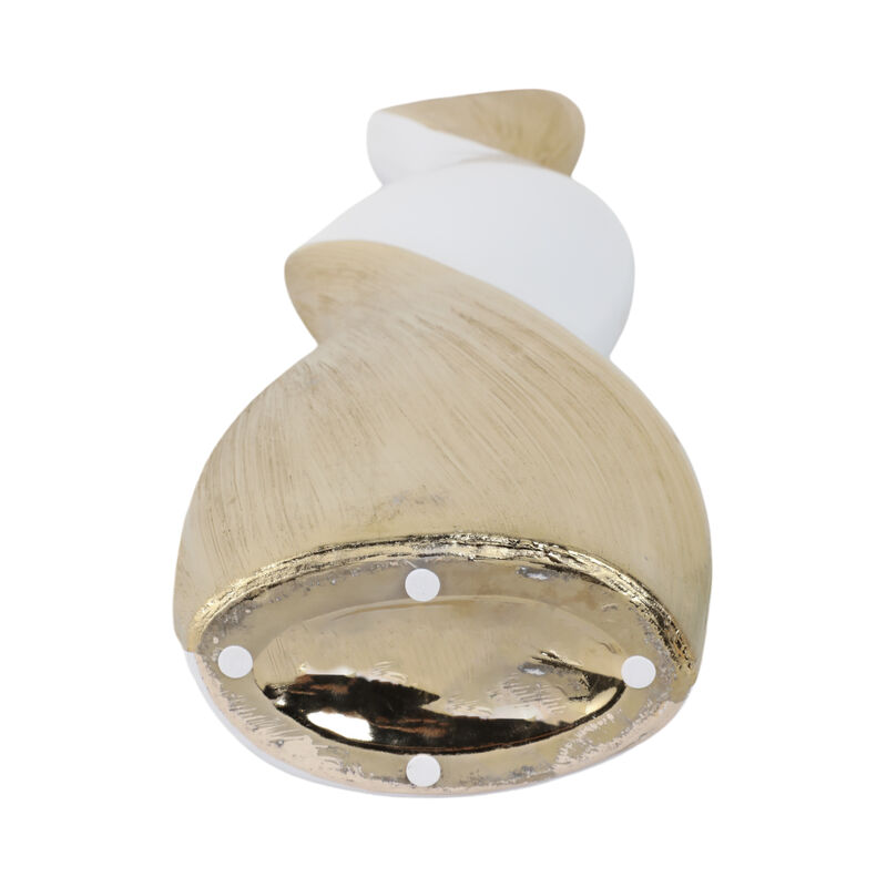24" Twisted Vase, White/Gold image number 5