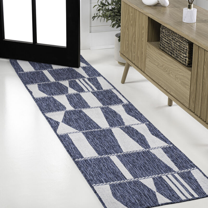 Odette Modern Geometric Abstract Two-Tone Indoor/Outdoor Area Rug