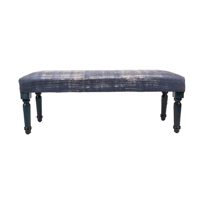 Andrew Cotton Upholstered Accent Bench image number 2