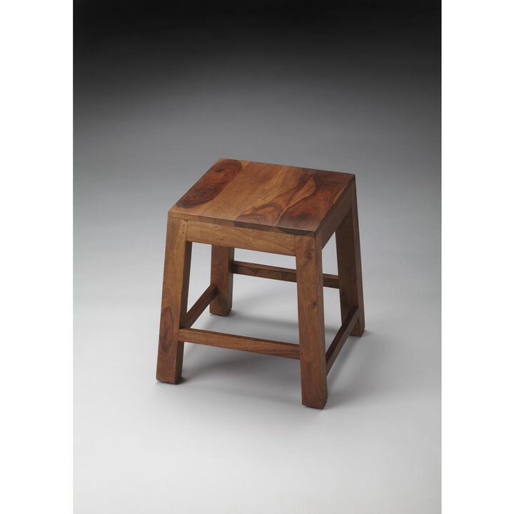Butler Specialty Hewett Solid Wood 16.5W Stool, Light Brown