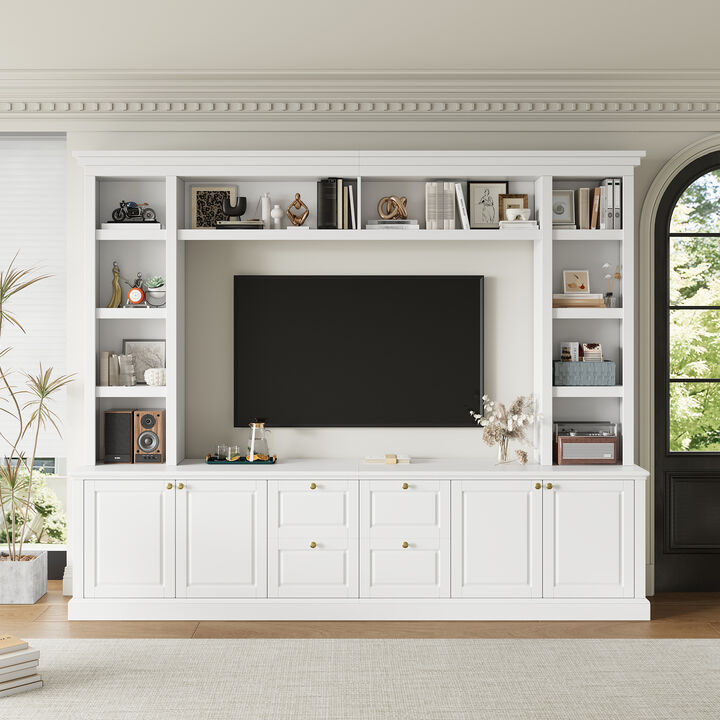 Merax Multifunctional TV Stand for 70" TVs with 3 Adjustable Shelves