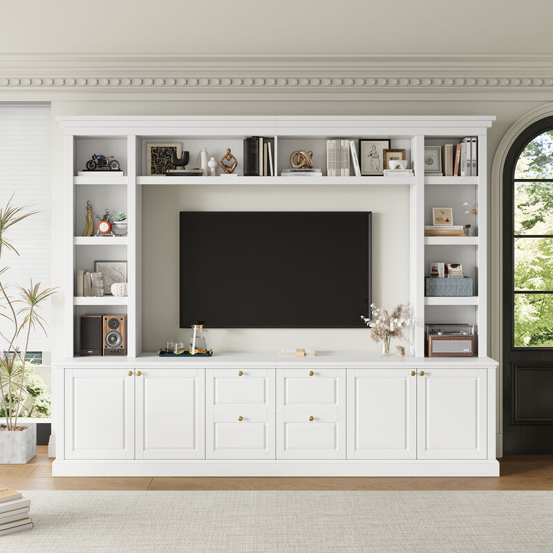 Merax Multifunctional TV Stand for 70" TVs with 3 Adjustable Shelves image number 1