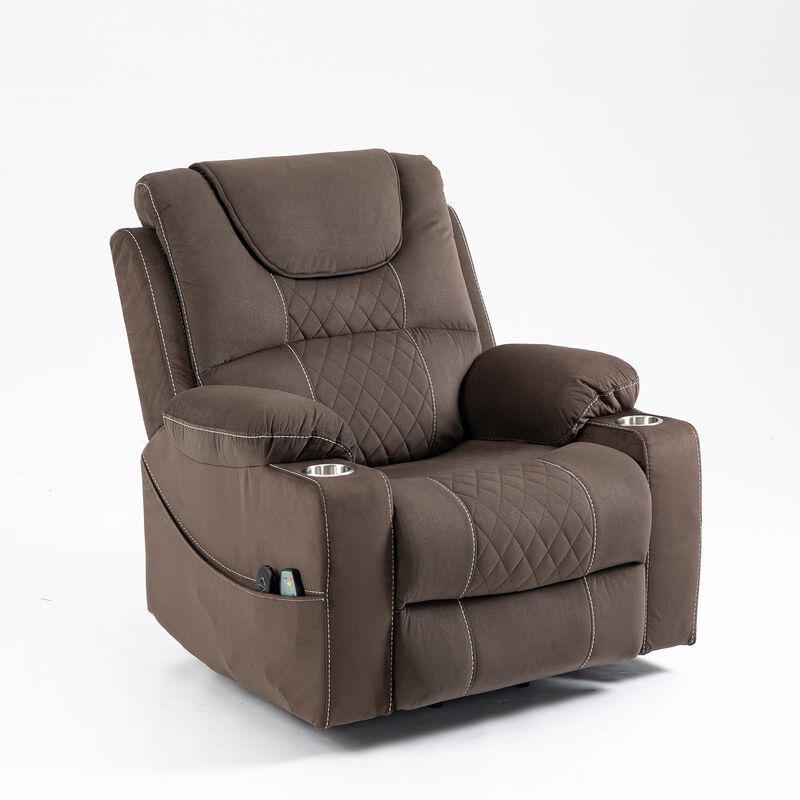 Velvet Recliner Chair with 2 Cup Holder, Lounge Chair Power Lift Chair Relax Sofa Chair image number 1