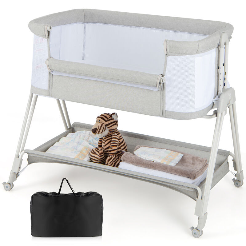 Baby Portable Bedside Sleeper with 7 Adjustable Heights