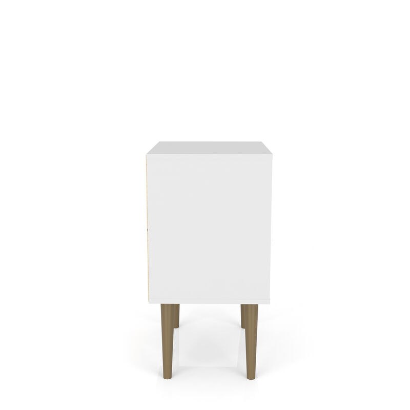 Liberty 1.0 Nightstand in White and Brown Pattern