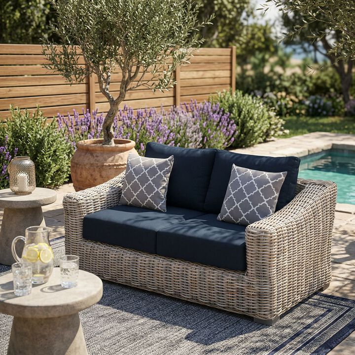 Teva Outdoor Loveseat Patio Sofa with Cushions
