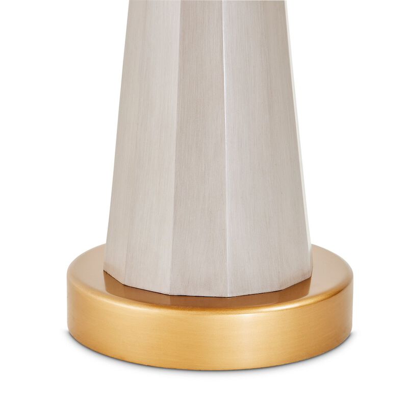 Michael Amini St. Charles Chairside Table - Dove Gray