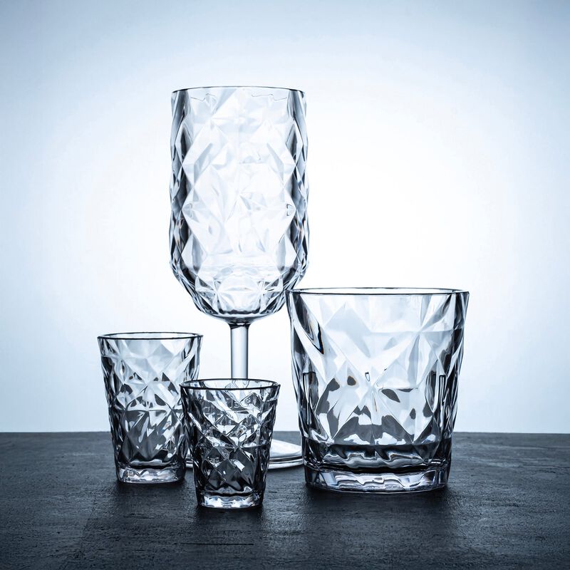 Prism dia.3.5" h:3.5" 10 oz. Round Charcoal Polycarbonate Rocks/Old Fashioned (Set of 6) image number 1
